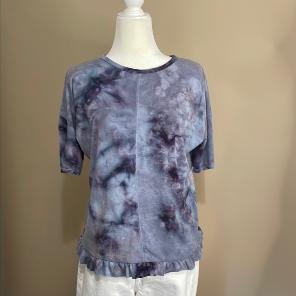 Boutique Brand M Purple and Blue Relaxed Short Sleeve T-Shirt